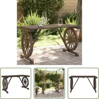 The Living Store De Living Store tuintafel, 115x55x65 cm, massief grenenhout