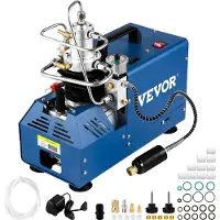 TOPDEAL Elektrische luchtcompressor voor hogedruktoepassingen, 1800 W, PCP-compressor, pomp voor hogedruk, 4500 PSI, PCP-inflator, tankcapaciteit 3-6,8 liter, compressor 2800 omw/min