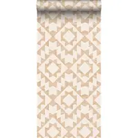 ESTAhome behang Marrakech aztec tapijt beige - 53 cm x 10.05 m - 139550
