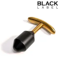 Black Label - Diamond Verzwaarde Buttplug - Metaal - Zwart/Goud