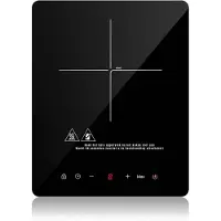 Ren Elektrische Kookplaat 1 Pit - Elektrische Fornuis - Elektrische Kookplaat Vrijstaand - 1 Kookzone - Kinderslot - Zwart - 35cm x 28cm x 5cm ‎