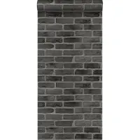 ESTAhome behang bakstenen zwart - 53 cm x 10.05 m - 139138