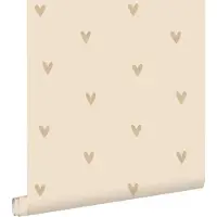 ESTAhome behang hartjes beige - 53 cm x 10.05 m - 139769