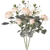 Top Art Kunstbloem roos Ariana - 3x - wit - 73 cm - kunststof steel - decoratie bloemen
