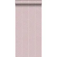 ESTAhome behang visgraat-motief oudroze - 53 cm x 10.05 m - 139107