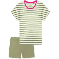 Schiesser Pyjama ' Casual Essentials ' kaki / offwhite