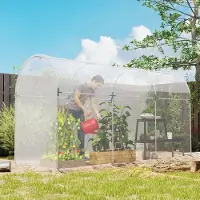 MODFU - Tuinkasfolie - Waterdicht & UV-bescherming - 6x10 m - Transparante broeikasfolie - Voor planten en groenten - Op maat te snijden - Polypropyleen - 0,15 mm