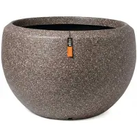Capi Europe - Vaas bol Arc Granite - 108x75 - Beige - Bloempot Voor binnen en buiten - Beschikbaar in XL formaten - Breukbestendig - 100% Recyclebaar - Levenslang garantie - NBGS8053