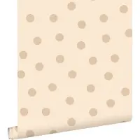 ESTAhome behang stippen beige - 53 cm x 10.05 m - 139730
