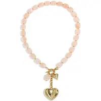 Yehwang Squoval kralenketting hangend hart