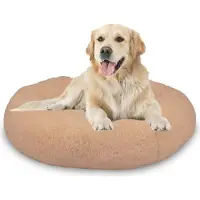 MediaShop Peaceful Pooch L - pluizig hondenbed - 94cm diameter - opvouwbaar - in verschillende maten. Kattenbed - wasbaar - uitneembare vulling - ontspant gewrichten en spieren - anti-slip noppenbodem