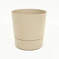 Elho Pot foss d43cm paddenstoel beige met wielen