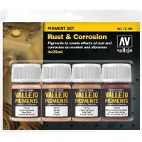 Vallejo val73194 - Rust & Corrosion Pigment Set - 4 kleuren