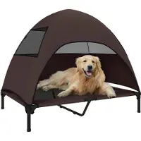 PawHut -Hundeliege-Polyester, Stahl-106L x 76B x 99H cm-Kaffee