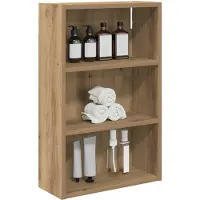 vidaXL Badkamer wandkast Artisanaal eiken 40 x 16 x 62,5 cm