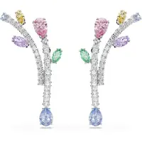 Swarovski Oorbellen lichtblauw / lavendel / rosa / zilver
