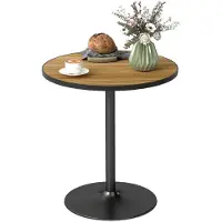 HOMCOM Dining Table MDF, Metaal 70L x 70B x 76H cm Eik