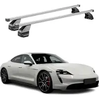Omac Stahl bagagedrager, dakdrager voor Porsche Taycan, modeljaren 2019-2025, grijs, 2 stuks