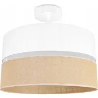 Light11 HOME Plafondlamp, lampenkap van jute, 40 cm, wit