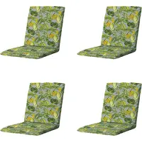 Madison stapelstoelkussen la grave grey ca. 97x49 cm set van 4