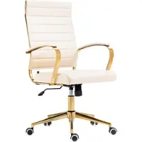 BellaFurn Ergonomische bureaustoel voor leren – Design voor optimaal zitcomfort – 360° draaibaar | Kleur: Crème