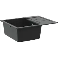 Syfax Wasbak Zwart 620 x 500 mm 80% Kwarts en 20% Hars