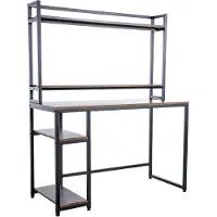 In And OutdoorMatch And OutdoorMatch Industrie bureau Manli - Werk-, computer-, kantoor-, bureau - Bruin 120x50x150cm