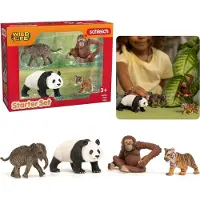Sarcia.eu SLH42736 Wild Life - Startset van Vier Wilde Dieren, Azië, Figuren voor Kinderen 3+