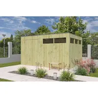 Fjordholz | Tuinhuis QBV3 L 399x298 | Hogedruk Geïmpregneerd Groen