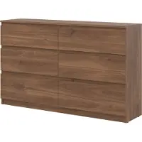 Furniture24 Kommode 78x84x35 cm REMI RM03, ladekast met 6 laden, kleur: Castello eik