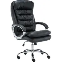 BellaFurn XXL-kantoork stoel – comfortabele kantoork stoel, ergonomisch ontwerp en hoge kwaliteit. Kunstmatige intelligentie. Kleur: zwart