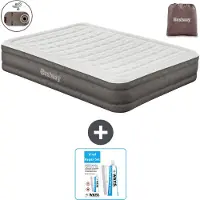 Bestway opblaasbare luchtbed - 2 personen - 152 x 203 x 36 cm - Bruin - Inclusief accessoires