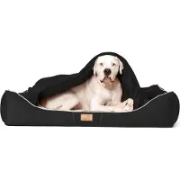 Tierlando Orthopedisch hondenbed RUDOLPH, inclusief beschermhoes met hondenbed - Afmetingen: 130x100 cm | Kleur: 03 Zwart