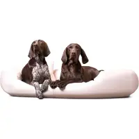 Tierlando Orthopedisch hondenbed SAMMY | Gemakkelijk te reinigen kunstleer | Maten: L-XXXXL - Afmetingen: 140x105cm | Kleur: 05 Crème