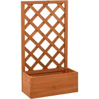Prolenta Maison Exclusive - Tuinwand met bloembak, oranje, 50x25x90 cm, van grenenhout