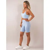 Divina Sport bh 'Four' lichtblauw / wit