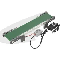 OEM Elektrische transportband met hefmechanisme, instelbare snelheid, borstelloze motor, AC 100-240V, 500x100x70 mm