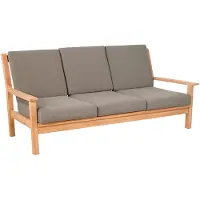 Lesli Living Outdoor Living - Loungebank teak 180cm, incl. kussen
