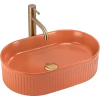 REA Wastafel Vanda Cinnamon Matt - Ovaal - Oranje - 49X31X13Cm