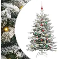Syfax Kunstmatige Inklapbare Kerstboom Wit 150 cm PE en PVC