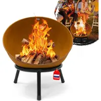 Heat vuurkorf op poten, model Kappa, roestvrij staal, diameter 56 cm - vuurschaal voor de tuin
