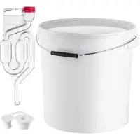 Kadax Set Fermentatie emmer met deksel en handvat 20L wit + gistingsstop 340503 + gistingswaterslot 405590 K16302