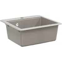 Syfax Wasbak 80% Kwarts en 20% Hars 470 x 440 mm Grijs