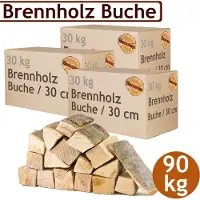 Flameup Brandhout, 90 kg, voor kachels, open haarden, vuurkorven en barbecues, beukenhout, 30 cm,