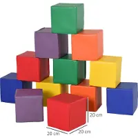HOMCOM Kinder Speelset Zacht Kunstleer, EPE 20L x 20B x 20H cm Rood+Geel