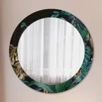 Coloray Bedrukte Spiegel - Vintage jungle Wandspiegel Decoratieve Print - 70 cm - Groente Bedrukte Spiegel - Wandspiegel Decoratieve Print - Bedrukte Spiegel - Spiegel Met Bedrukte Lijst