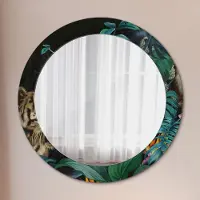 Coloray Bedrukte Spiegel - Vintage jungle Wandspiegel Decoratieve Print - 70 cm - Groente Bedrukte Spiegel - Wandspiegel Decoratieve Print - Bedrukte Spiegel - Spiegel Met Bedrukte Lijst