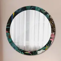 Coloray Bedrukte Spiegel - Vintage jungle Spiegel Lijst Met Print - 90 cm - Groente Bedrukte Spiegel - Spiegel Lijst Met Print - Spiegel Met Print - Wandspiegel Met Print