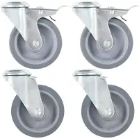 Syfax Zwenkwielen met boutgaten 4 st 100 mm