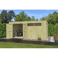Fjordholz | Tuinhuis QBV3 XL 500x298 | Hogedruk Geïmpregneerd Groen